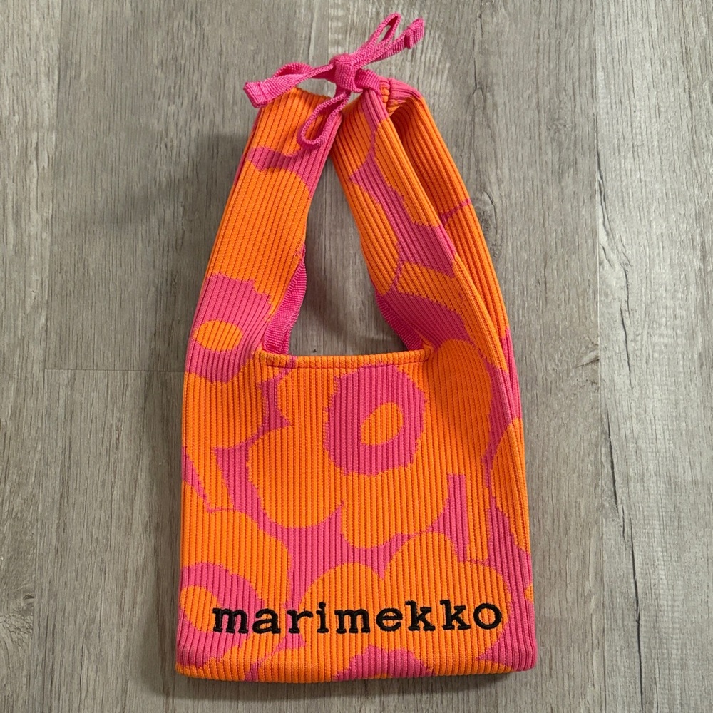 Marimekko Bold Pink and Orange Tote